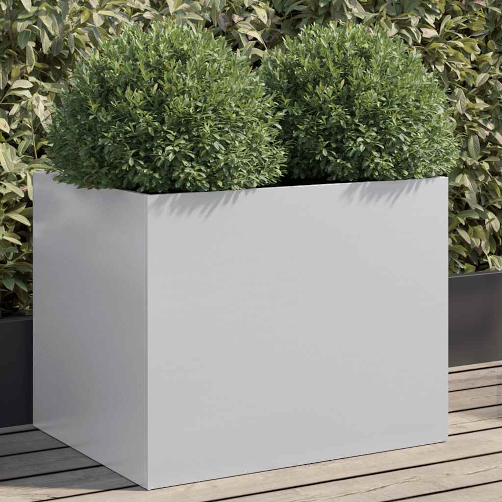 Boîte de planification Vidaxl 62x47x46 cm Couleur en argent en acier galvanisé