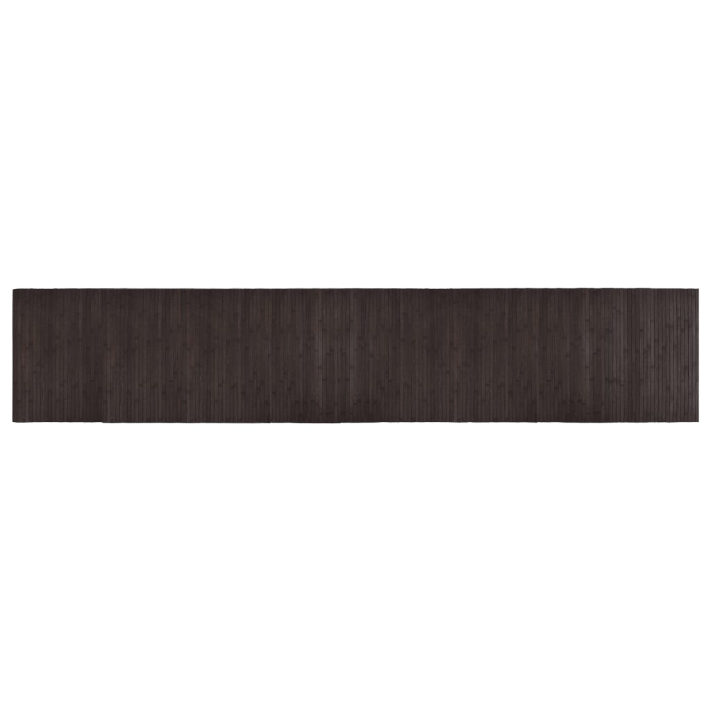 Vidaxl Rug Rectangular 60x300 cm bambus mørkebrun