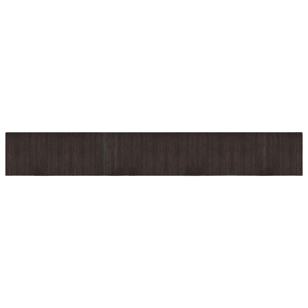 Vidaxx tapis rectangulaire 60x400 cm bambou marron foncé