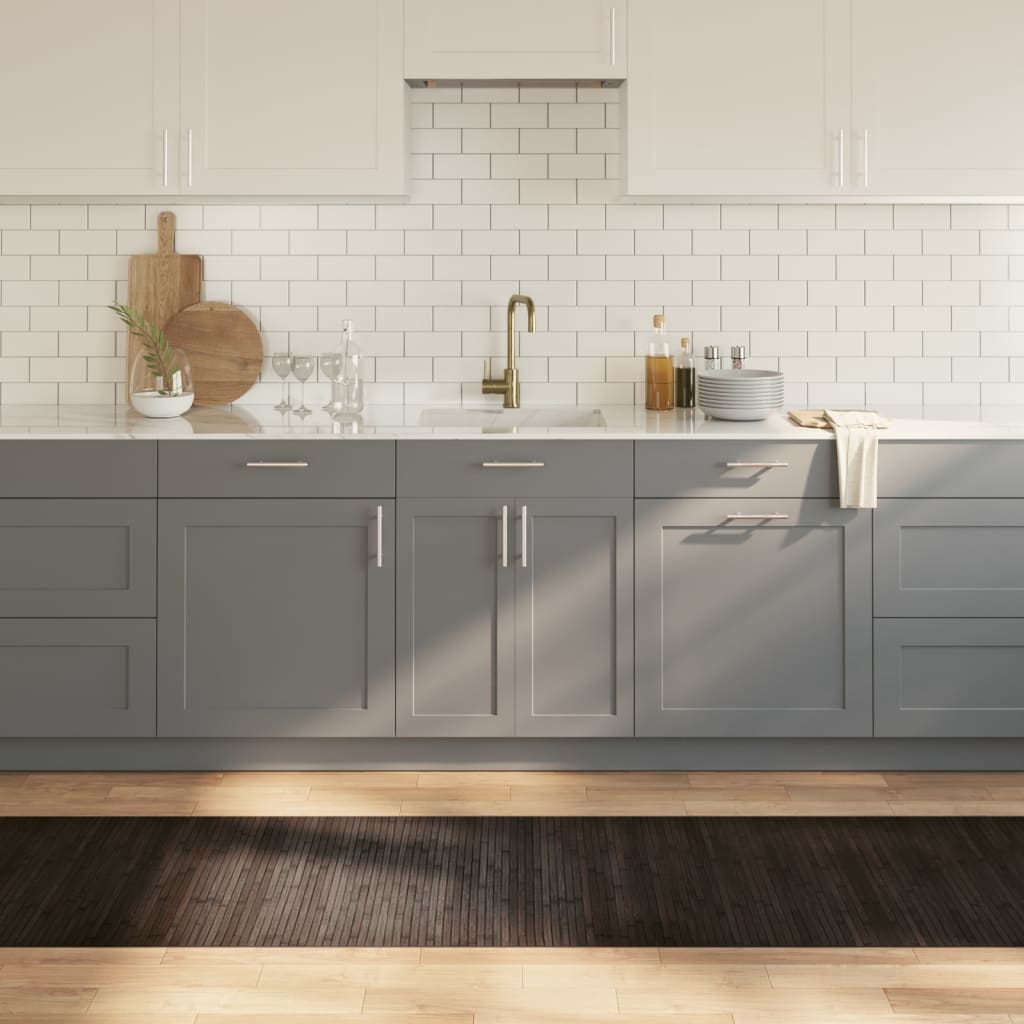 Vidaxx rechteckiger Teppich 70x300 cm Bambus dunkelbraun