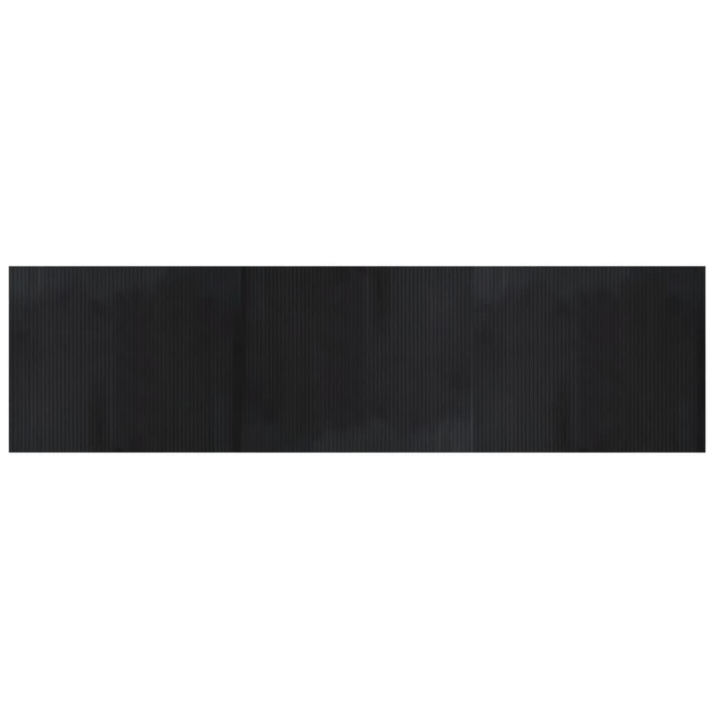 Tappeto vidaxl rettangolare 80x300 cm bambù nero