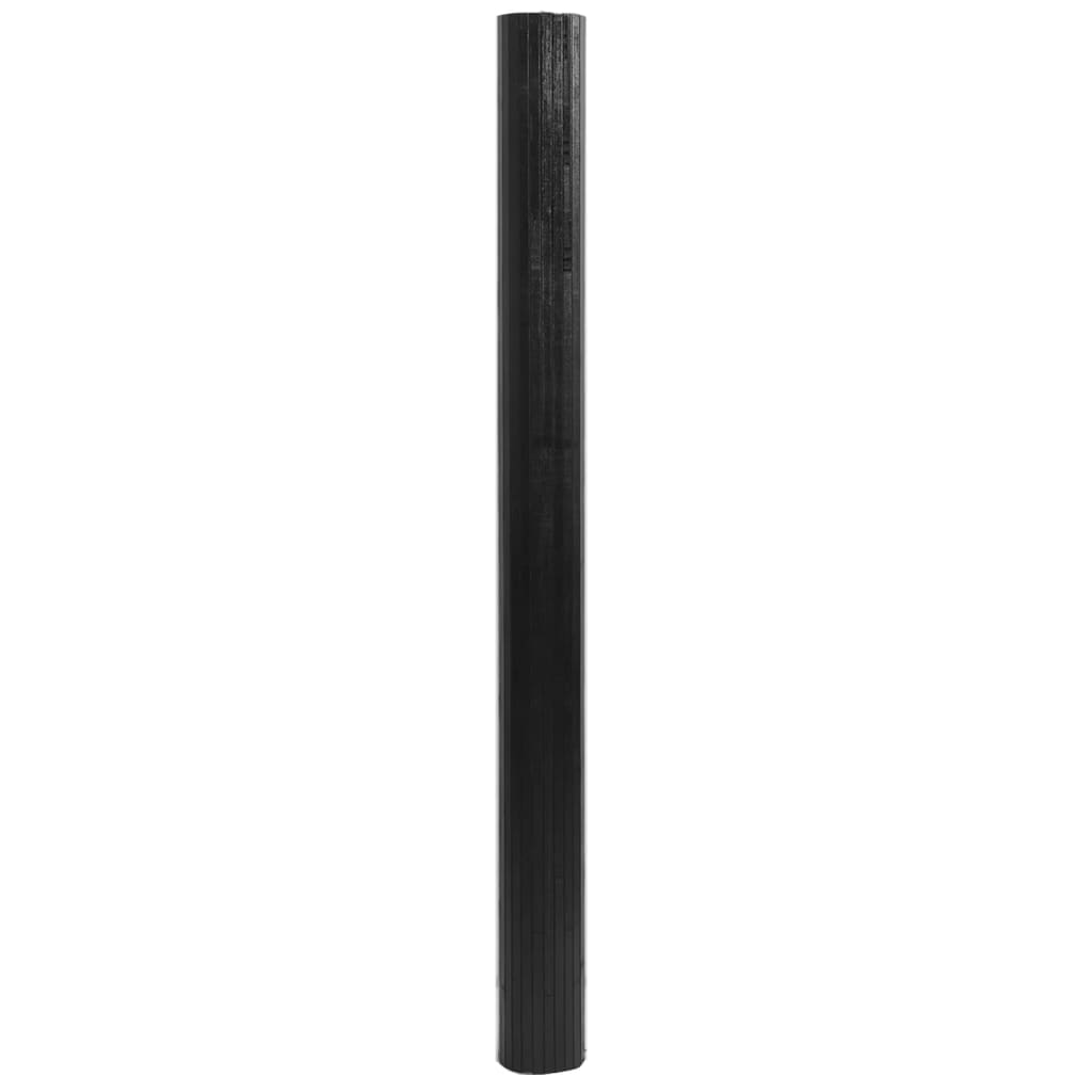 Tappeto vidaxl rettangolare 80x300 cm bambù nero