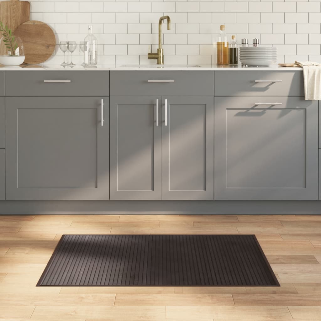 Vidaxl teppe rektangulær 60x100 cm bambus mørkebrun