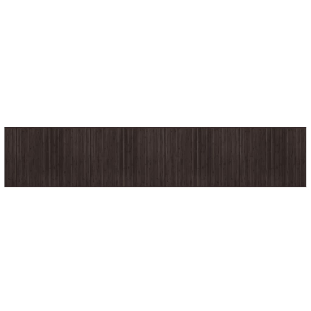 Vidaxl rug rectangular 80x400 cm bamboo dark brown