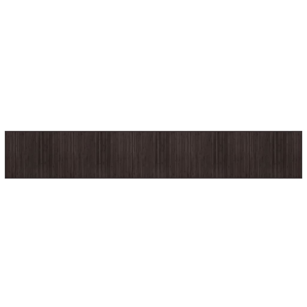 Vidaxl rug rectangular 80x500 cm bamboo dark brown
