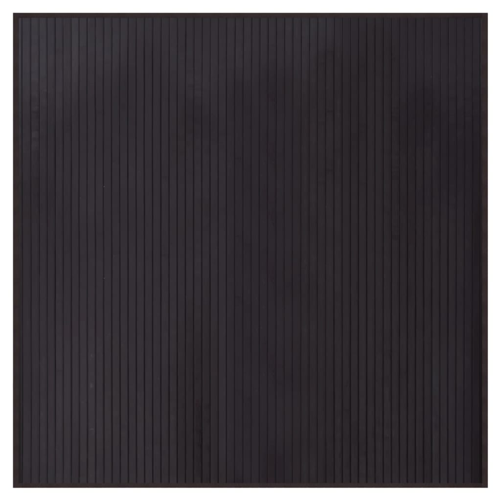 Vidaxl rug square 100x100 cm bamboo dark brown