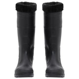 Vidaxl Rain boots with removable socks size 41 PVC Black
