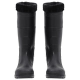 Vidaxl Rain boots with removable socks size 43 PVC Black
