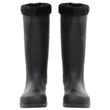 Vidaxl Regenstiefel mit abnehmbaren Socken Größe 44 PVC Schwarz