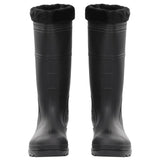 Vidaxl Rain boots with removable socks size 45 PVC Black