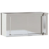 Vidaxl Kitchen Wall Cupboard med skyvedører rustfritt stål