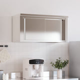 Vidaxl Kitchen Wall Cupboard med skyvedører rustfritt stål