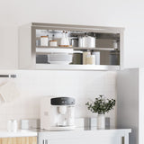 Armario de pared de cocina Vidaxl con estante de acero inoxidable