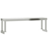 Vidaxl Wzrost dla tabeli roboczej 110x30x35 cm stali nierdzewnej