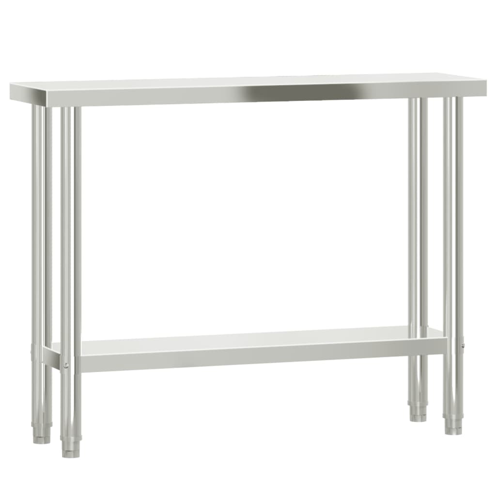 Vidaxl Kitchenwork Tabla 110x30x85 cm de acero inoxidable