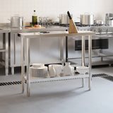 Vidaxl Kitchenwork Tabla 110x30x85 cm de acero inoxidable