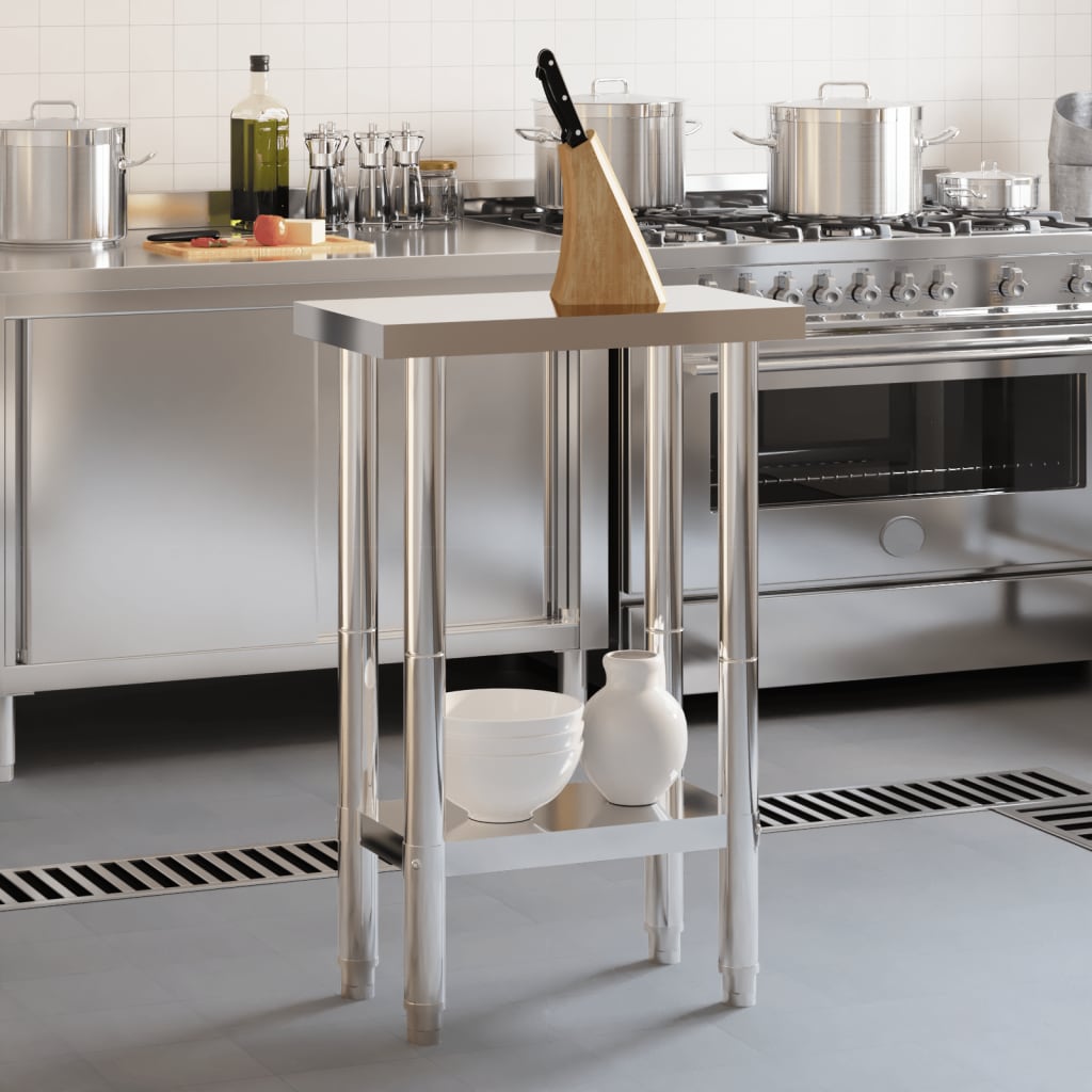 Vidaxl Kitchenwork table 55x55x85 cm Stainless steel
