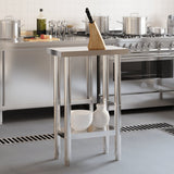 Vidaxl Kitchenwork table 55x55x85 cm Stainless steel