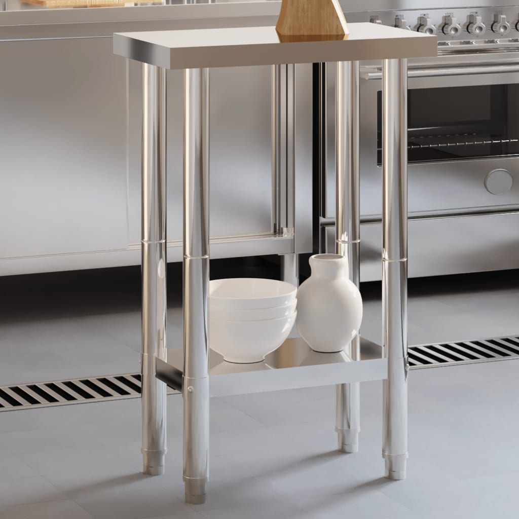 Vidaxl Kitchenwork table 55x55x85 cm Stainless steel