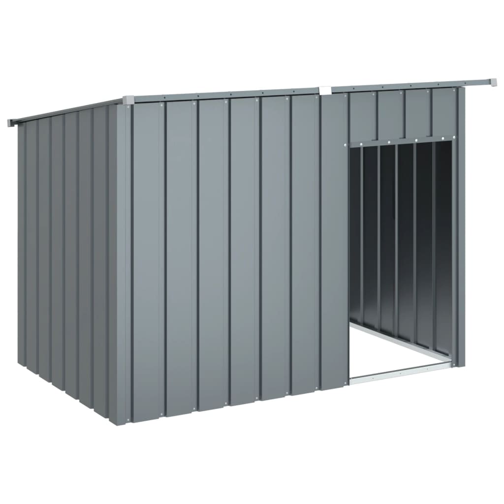 Vidaxl Hondwaft mam Daach 153x91x110 cm Steelanlag -corried