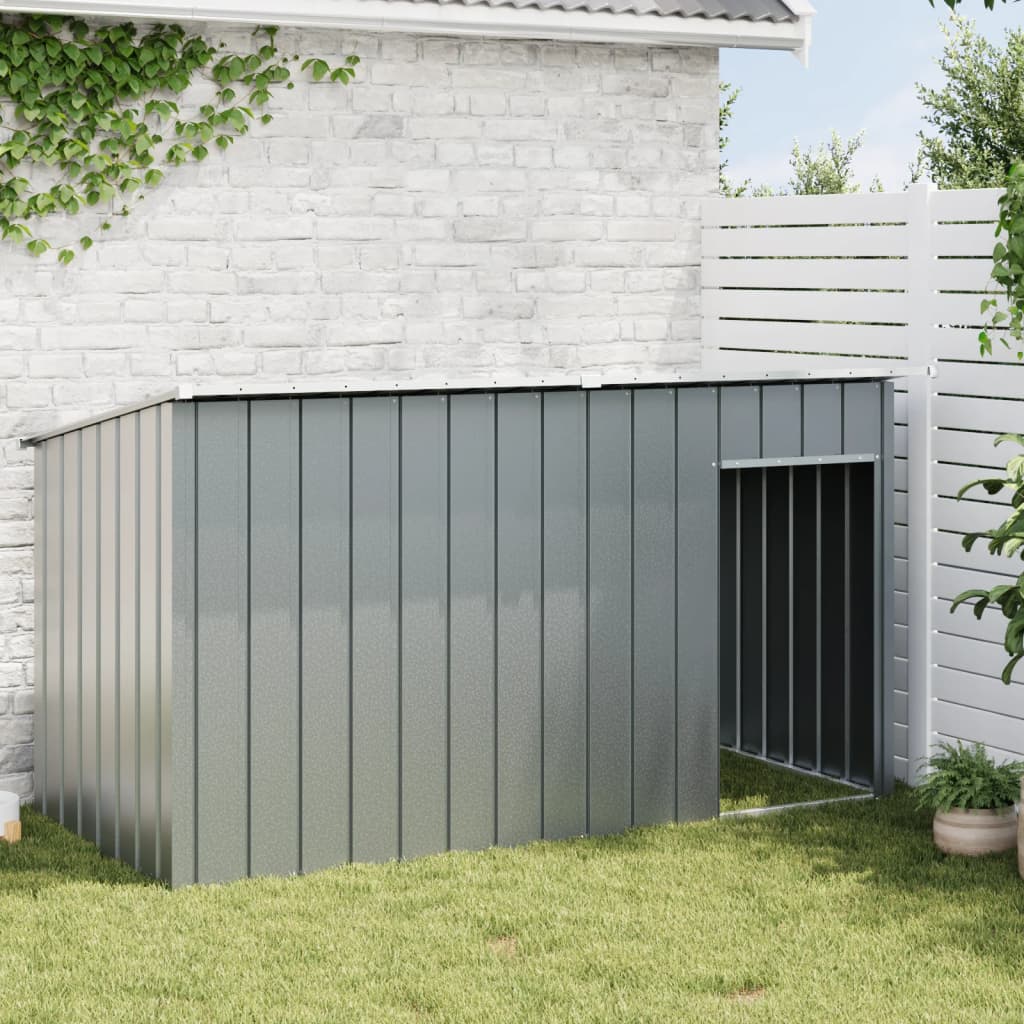 Vidaxl dog loft with roof 196x91x110 cm galvanized steel anthracite -colored
