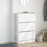 Omara za čevlje Vidaxl 80x21x125,5 cm predelana lesa bela