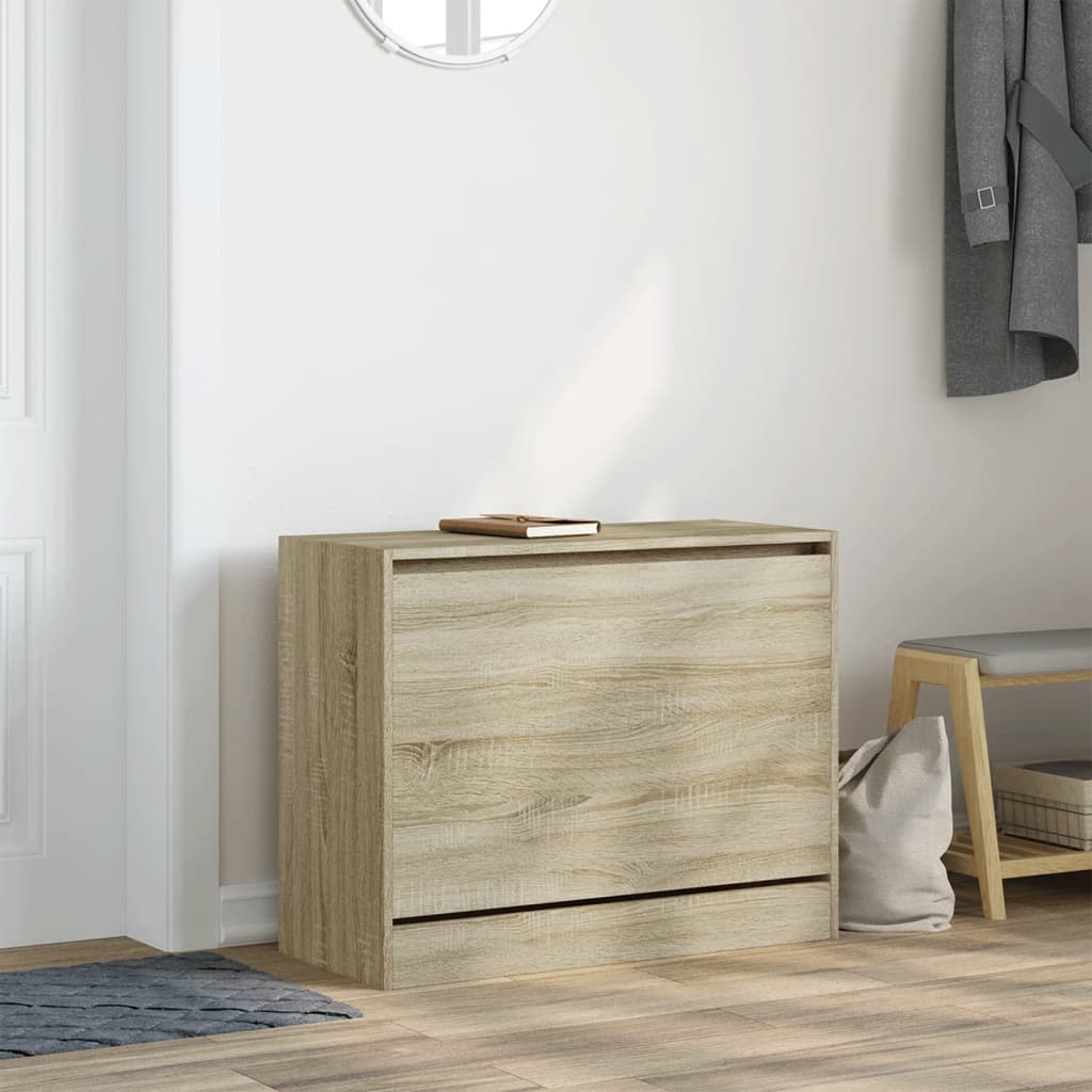 Vidaxl Shoe cabinet 80x34x63 cm Properted Wood Sonoma Oak colored