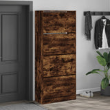 VidaXL shoe cabinet with 4 folding drawers 80x34x187.5 cm smoked oak color