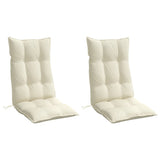 Vidaxl chair cushions 2 st high back oxford fabric crème -colored