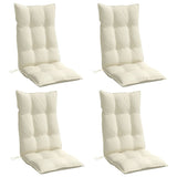 VidaXL chair cushions 4 st high back oxford fabric crème -colored