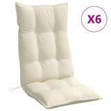 VidaXL chair cushions 6 st high back oxford fabric crème colored