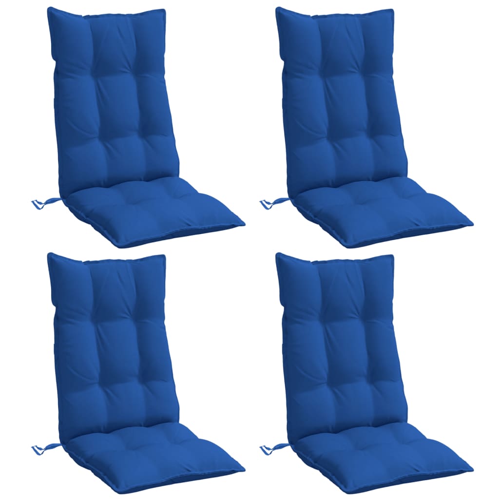 Vidaxl Chair cushions 4 st high back Oxford fabric royal blue