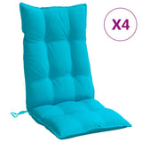Cuscini da sedia Vidaxl 4 St High Back Oxford Fabric turchese