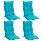 Cuscini da sedia Vidaxl 4 St High Back Oxford Fabric turchese
