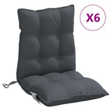 Vidaxl Chair cushions 6 pcs low back Oxford fabric anthracite -colored