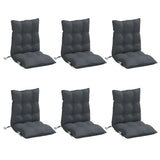 Vidaxl Chair cushions 6 pcs low back Oxford fabric anthracite -colored