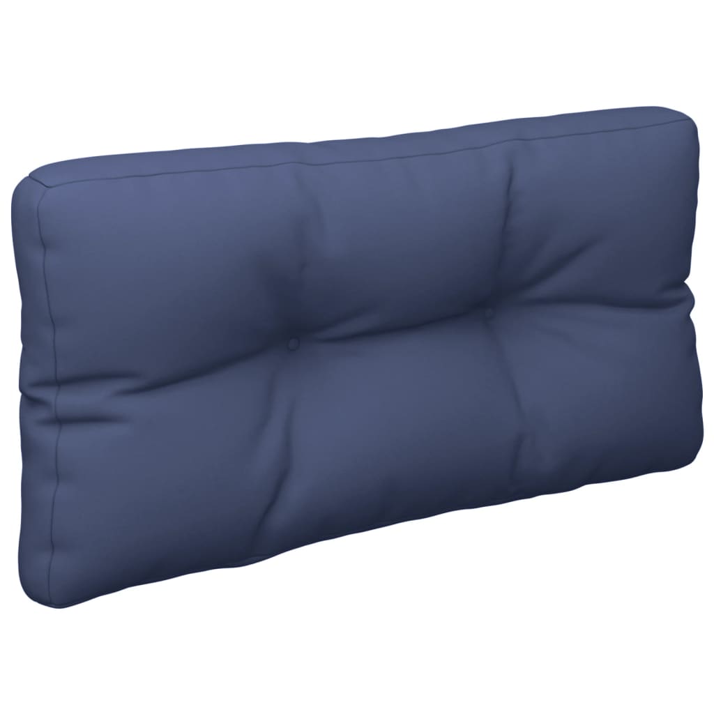 Vidaxl palety polštář 80x40x12 cm tkanina mořská modrá