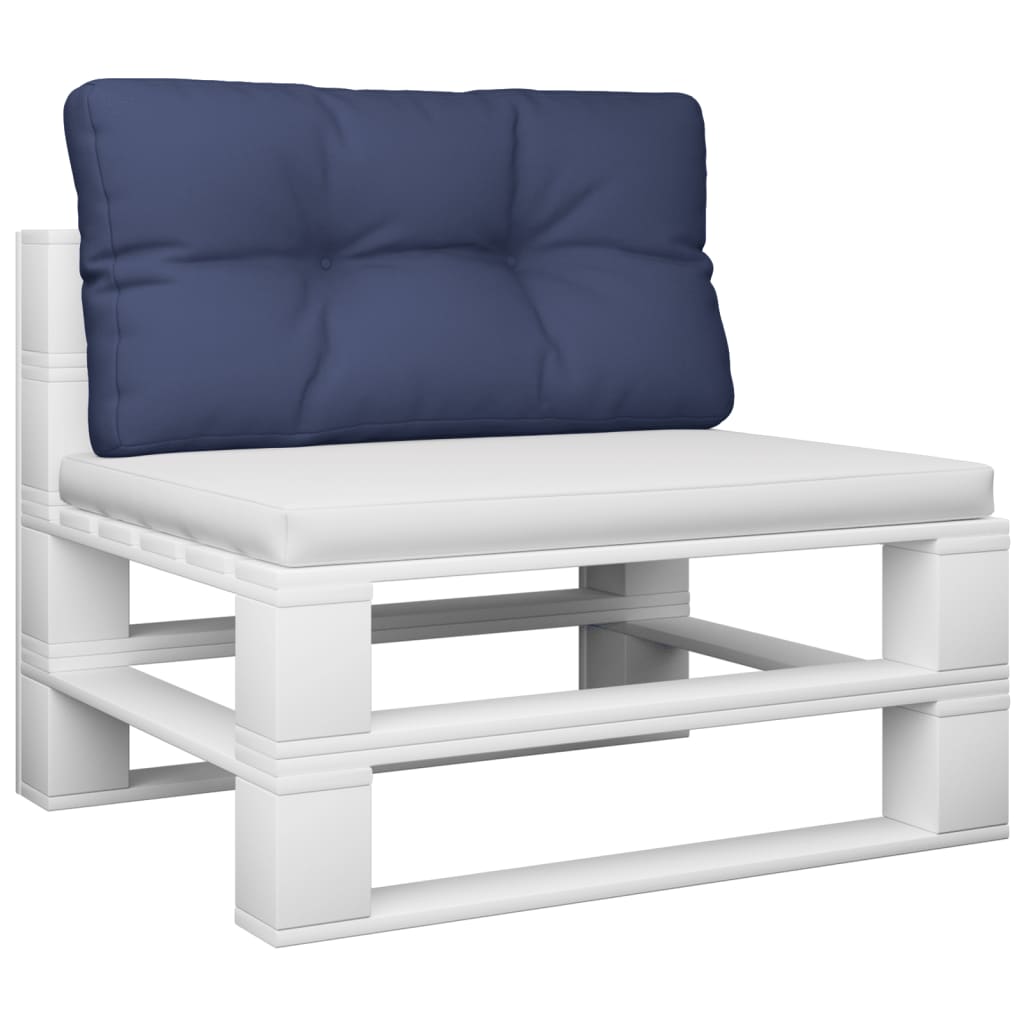 Vidaxl palety polštář 80x40x12 cm tkanina mořská modrá