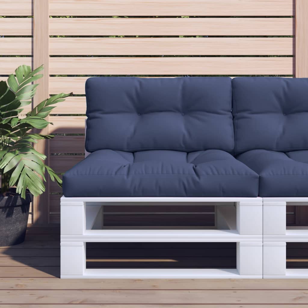 Vidaxl Pallet cushions 2 st fabric marine blue