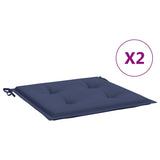 Vidaxl Pallet cushions 2 pcs 40x40x4 cm Oxford fabric marine blue