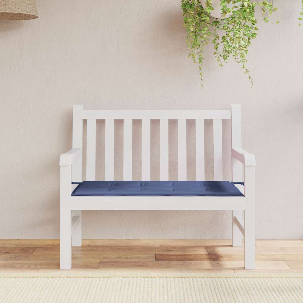 Vidaxl Garden Bench Cushion 100x50x4 cm tessuto oxford blu marino