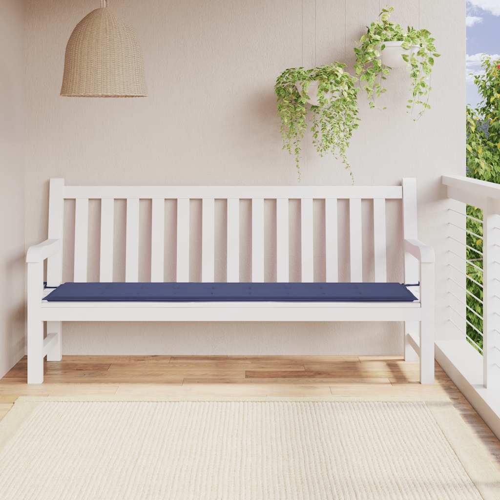 VIDAXL Garden Bench Blaža 200x50x4 cm Oxford tkanina morska modra