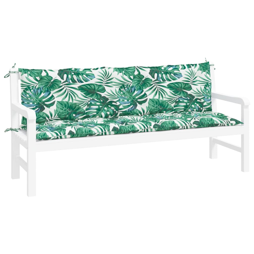 Vidaxl Garden Bench polštáře 2 ks 180x50x7 cm Oxford Fabric list vzorec