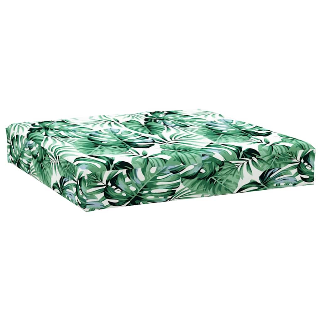 Vzor listů vidaxl paleta polštář 60x60x9,5 cm Oxfordská textilie