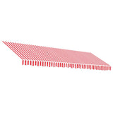 VidaXL Replacement cloth for Luifel striped 5x3 m red and white