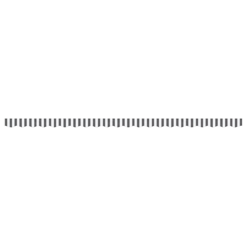 Vidaxl replacement cloth for awning skirt striped 5 m anthracite and white