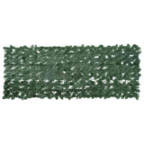Écran de balcon Vidaxl avec feuilles vert foncé 200x75 cm