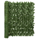 Écran de balcon Vidaxl avec feuilles vert foncé 200x100 cm