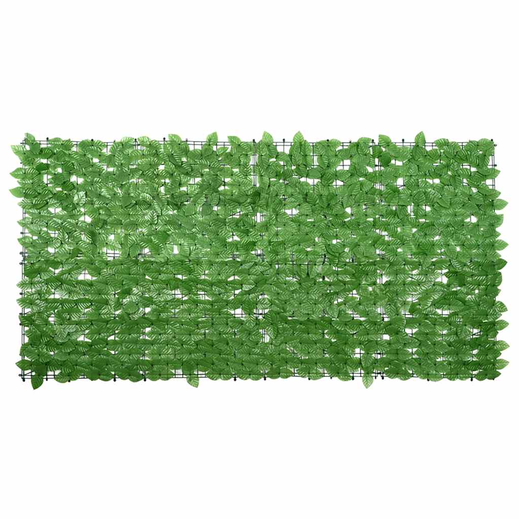 Obrazovka balkonu Vidaxl se zelenými listy 200x100 cm