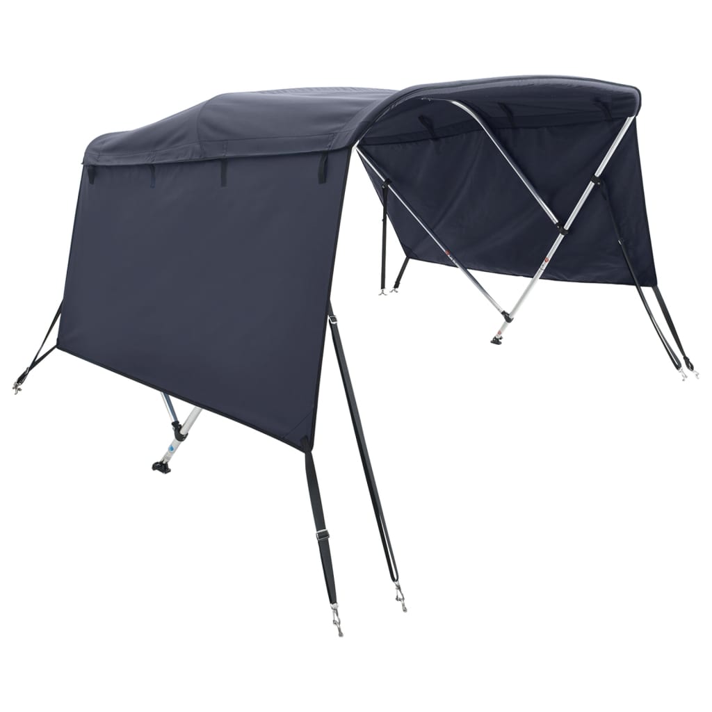 Vidaxl Biminitop 3 loki s stranskimi stenami 183x (185-198) x137 cm
